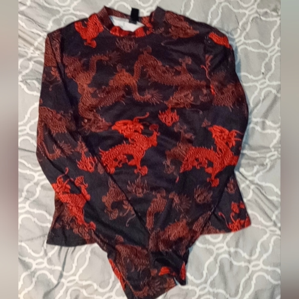 Long sleeve dragon top